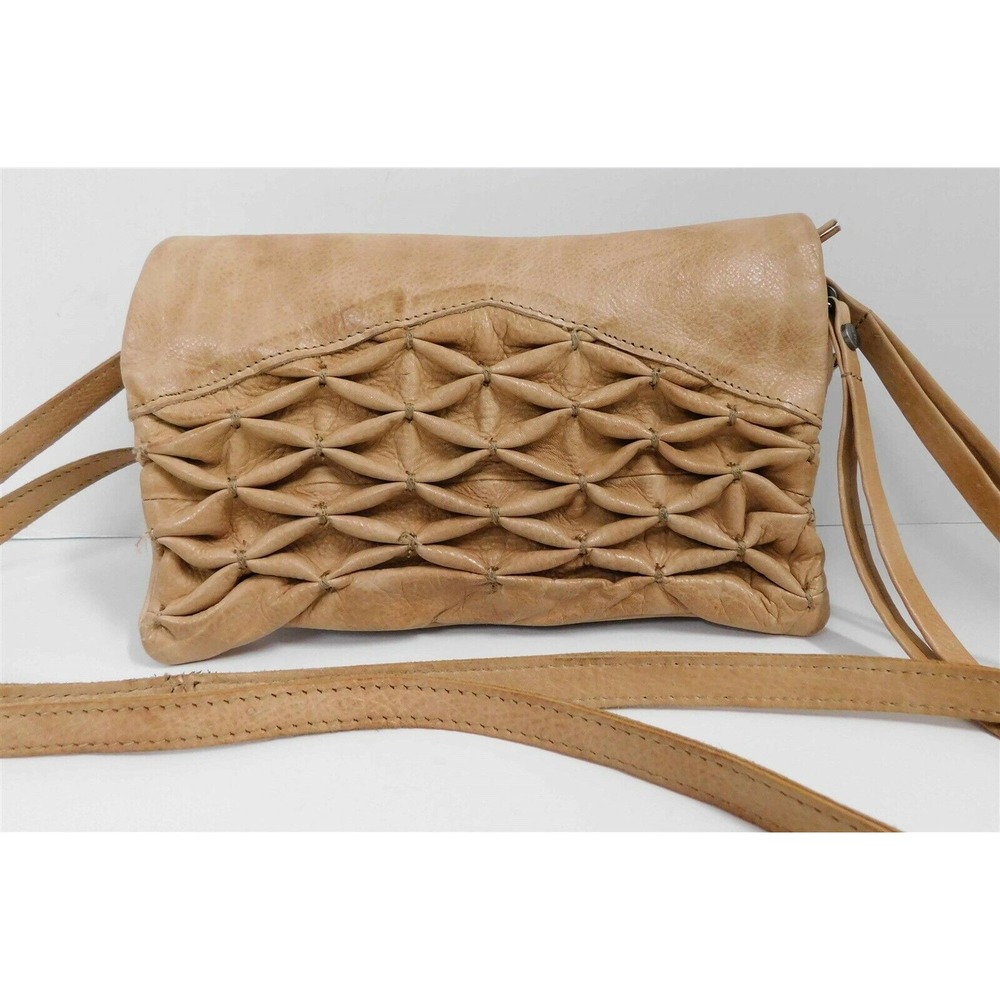 Day & Mood Natural Brown‎ Leather Flap Crossbody Bag